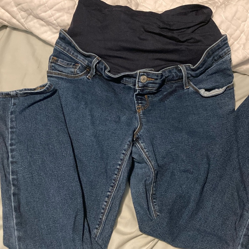 Full panel denim maternity jeans